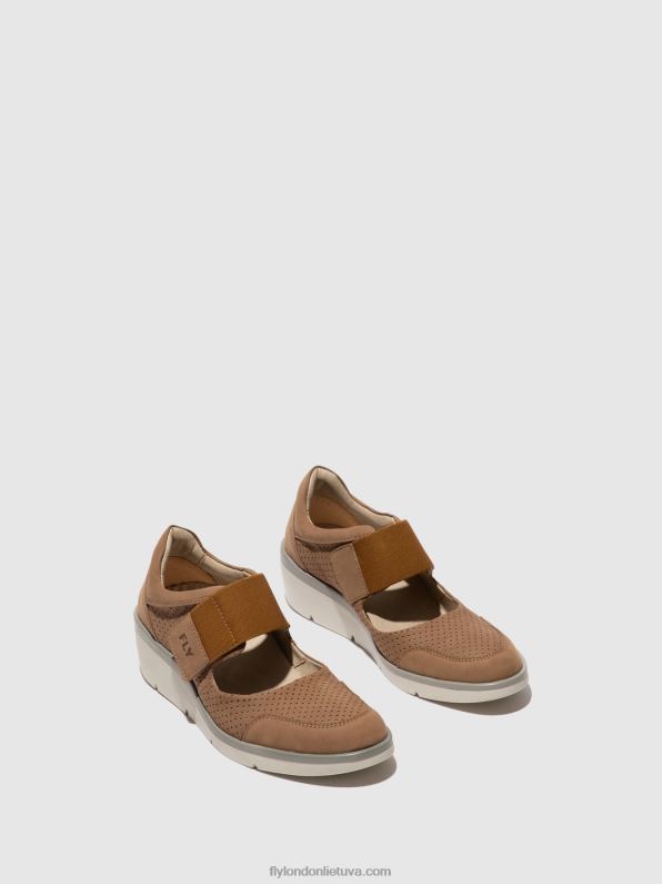 velcro batai naje583 moterys Fly London 4H288623 smėlis