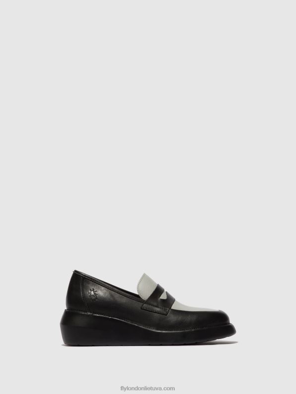 loafers batai blar513 moterys Fly London 4H288678 juoda/pilka