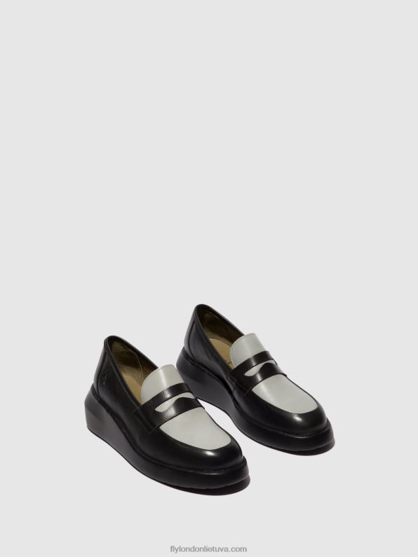 loafers batai blar513 moterys Fly London 4H288678 juoda/pilka