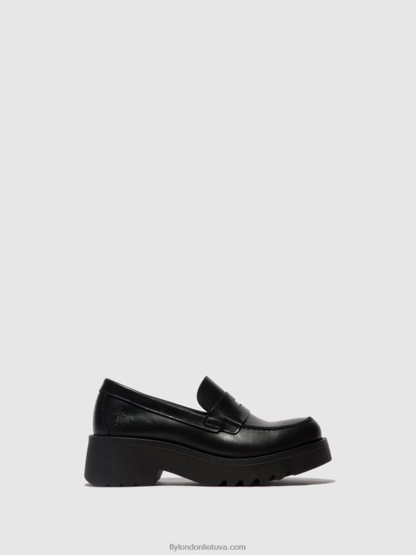 loafers batai moat948 moterys Fly London 4H288653 juoda (juodas padas)