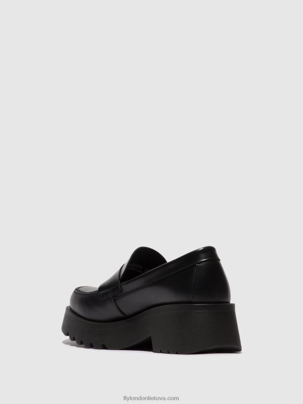 loafers batai moat948 moterys Fly London 4H288653 juoda (juodas padas)