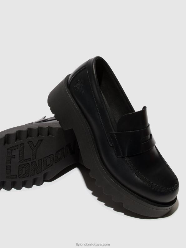 loafers batai moat948 moterys Fly London 4H288653 juoda (juodas padas)