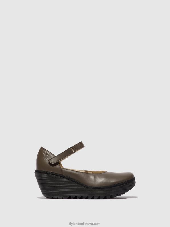 Mary jane batai yawo345 moterys Fly London 4H288668 dk. taupe