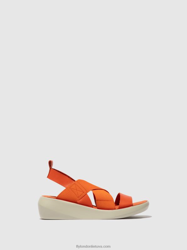 crossover sandalai baji848 moterys Fly London 4H288590 koralas