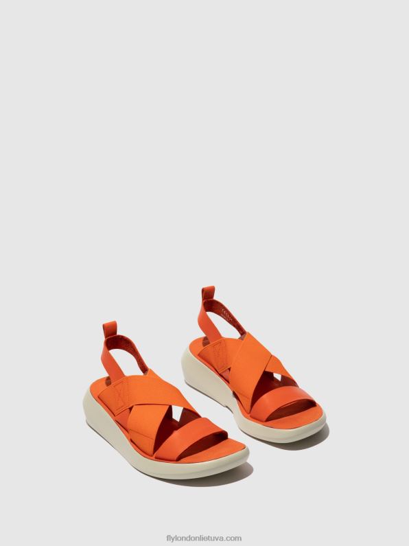 crossover sandalai baji848 moterys Fly London 4H288590 koralas
