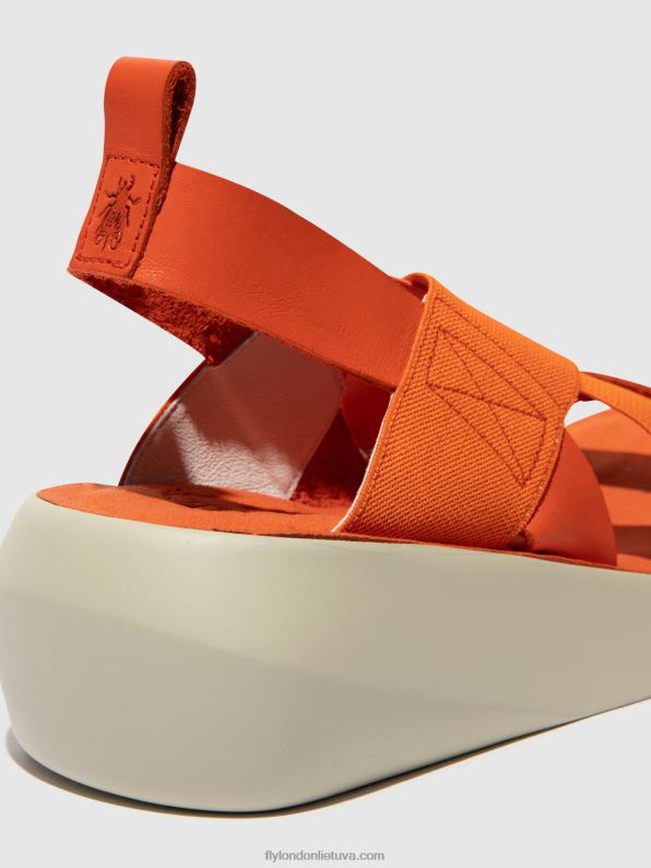 crossover sandalai baji848 moterys Fly London 4H288590 koralas
