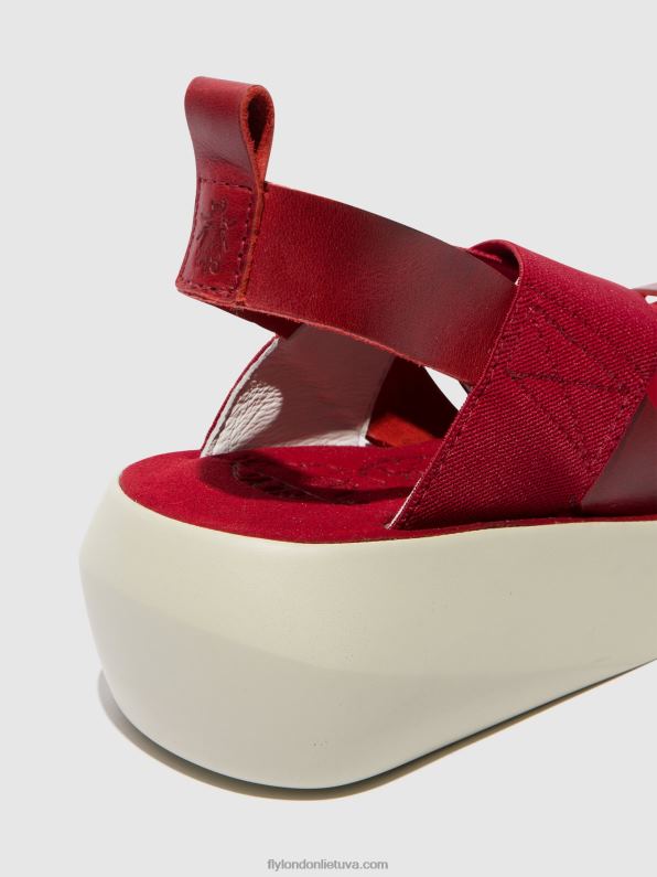 crossover sandalai baji848 moterys Fly London 4H288591 raudona