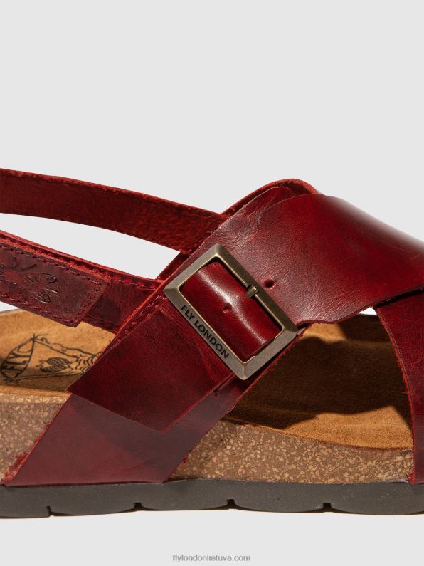 crossover sandalai chlo852 moterys Fly London 4H288589 raudona