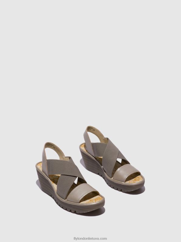 crossover sandalai yaji888 moterys Fly London 4H288615 sidabras