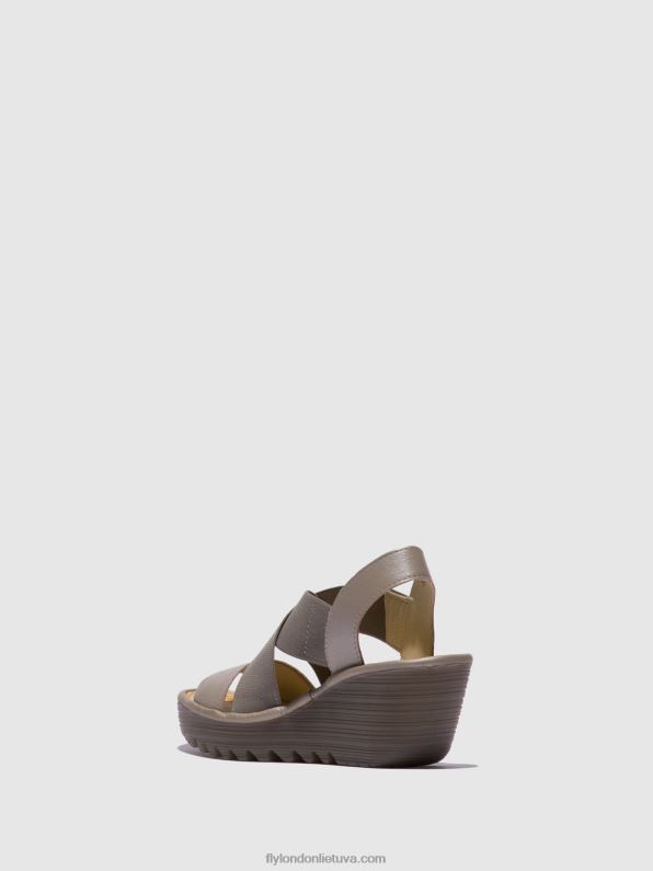 crossover sandalai yaji888 moterys Fly London 4H288615 sidabras