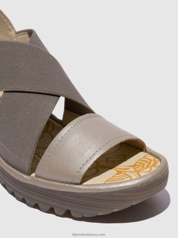 crossover sandalai yaji888 moterys Fly London 4H288615 sidabras