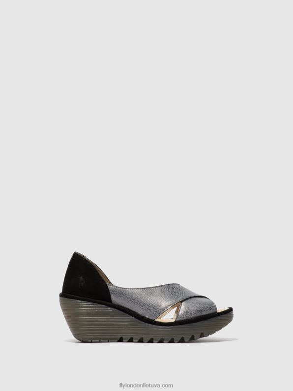 crossover sandalai yoma307 moterys Fly London 4H288560 pilka/juoda