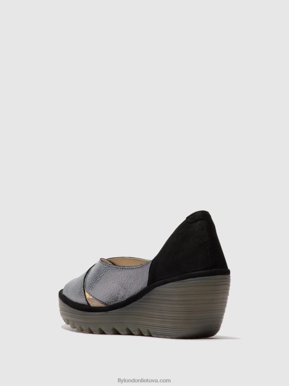 crossover sandalai yoma307 moterys Fly London 4H288560 pilka/juoda