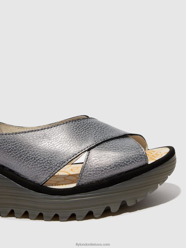crossover sandalai yoma307 moterys Fly London 4H288560 pilka/juoda