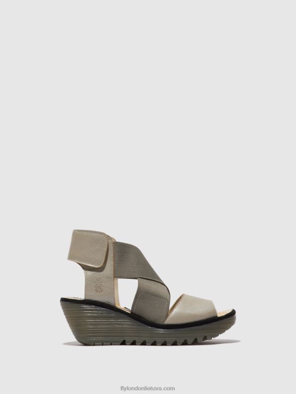 crossover sandalai yuba385 moterys Fly London 4H288477 sidabras
