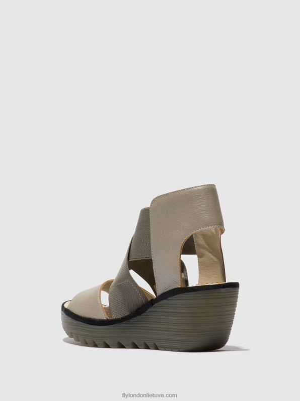 crossover sandalai yuba385 moterys Fly London 4H288477 sidabras