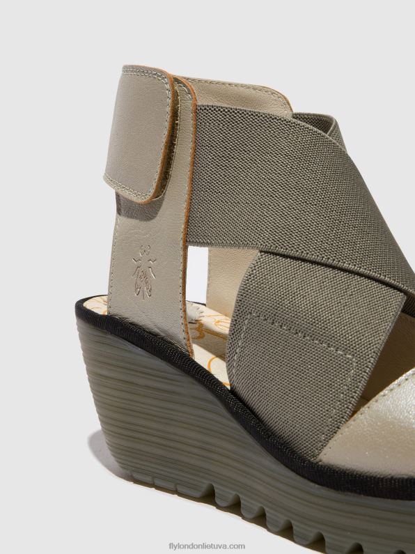 crossover sandalai yuba385 moterys Fly London 4H288477 sidabras
