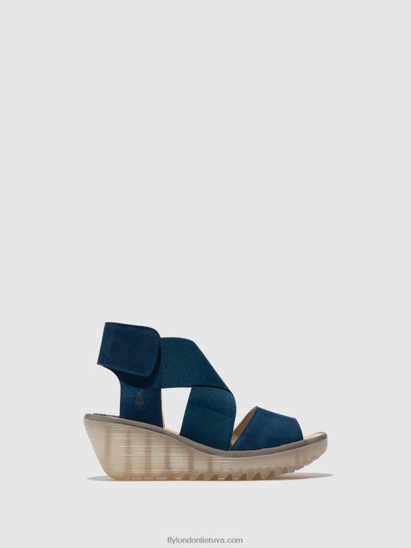 crossover sandalai yuba385 moterys Fly London 4H288485 mėlyna
