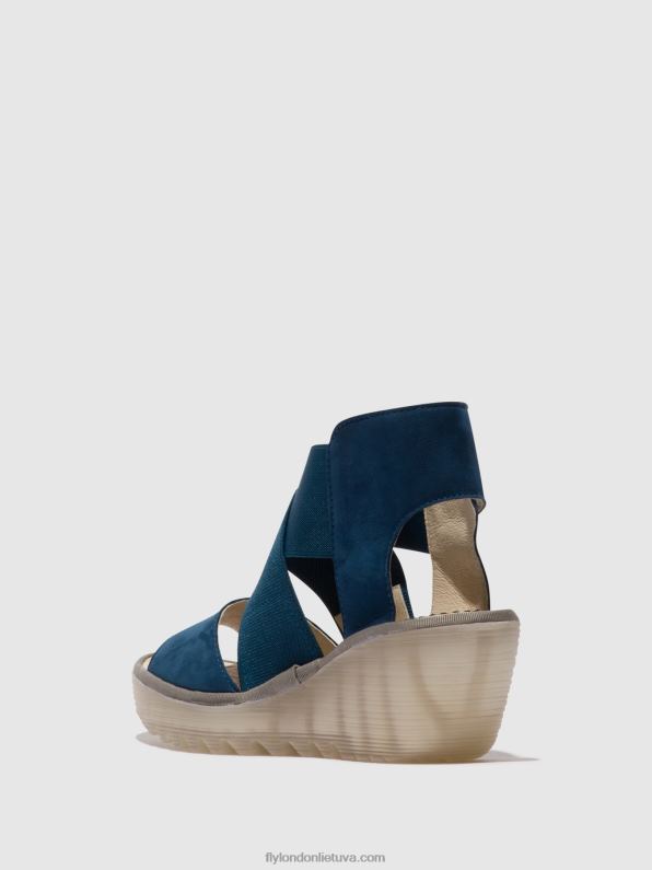 crossover sandalai yuba385 moterys Fly London 4H288485 mėlyna