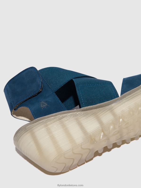 crossover sandalai yuba385 moterys Fly London 4H288485 mėlyna