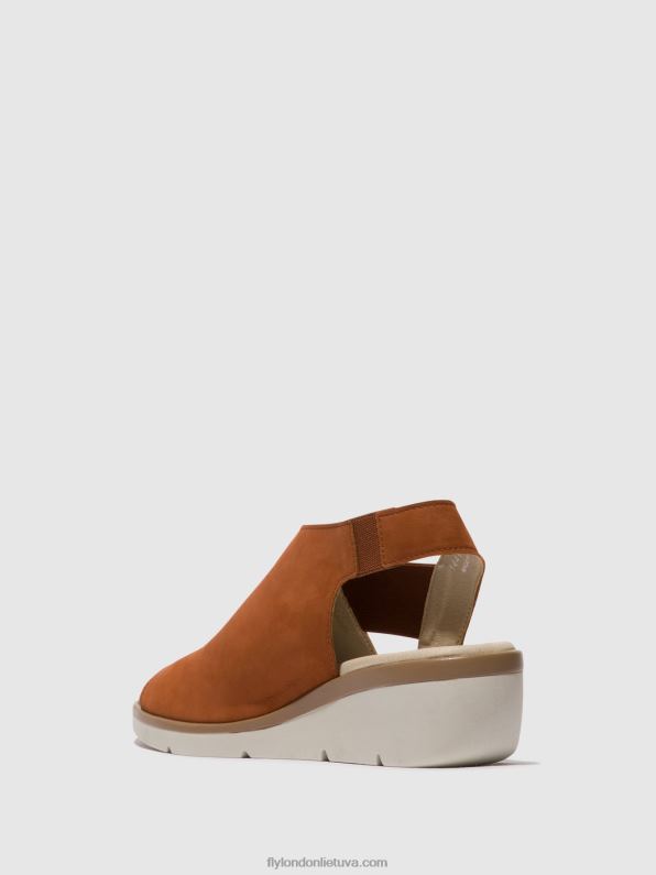 elastiniai sandalai nily940 moterys Fly London 4H288475 įdegis