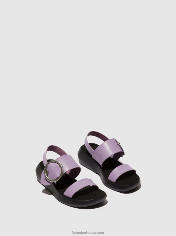 sandalai su nugara bani739 moterys Fly London 4H288470 violetinė