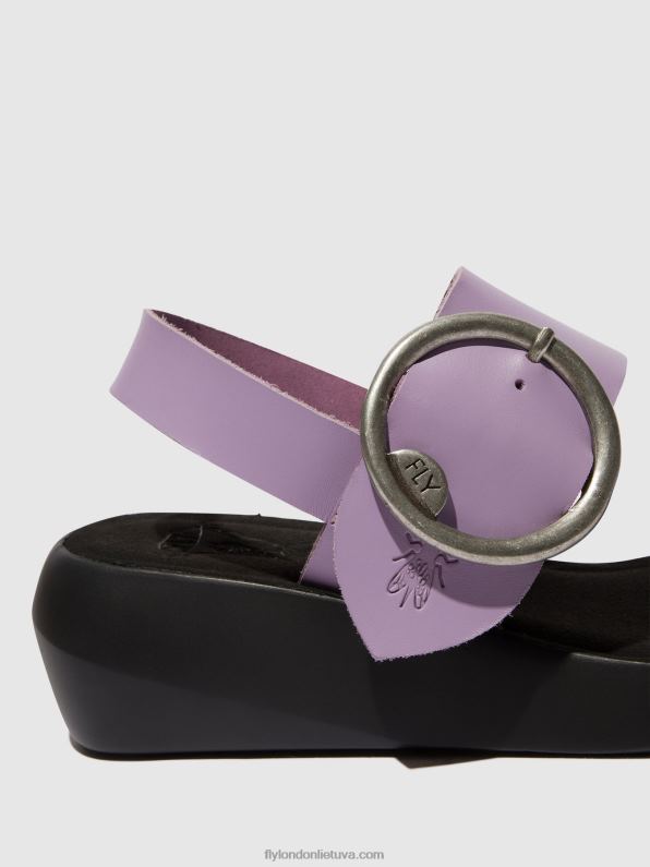 sandalai su nugara bani739 moterys Fly London 4H288470 violetinė