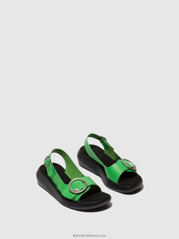 sandalai su nugara berk754 moterys Fly London 4H288467 avokadas