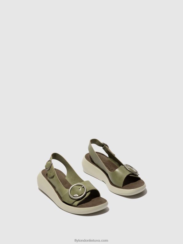 sandalai su nugara berk754 moterys Fly London 4H288586 smogas