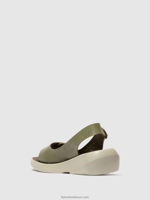 sandalai su nugara berk754 moterys Fly London 4H288586 smogas