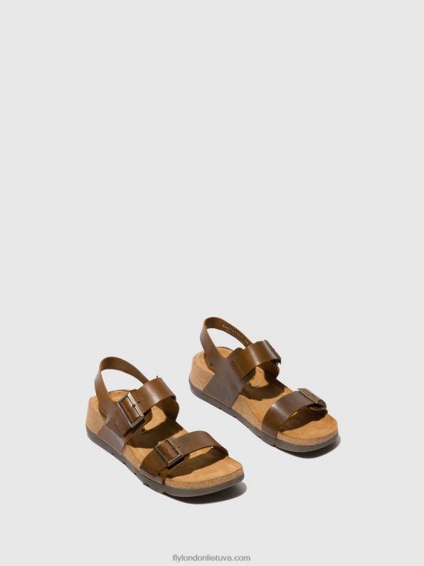 sandalai su nugara ceke722 moterys Fly London 4H288583 kupranugaris
