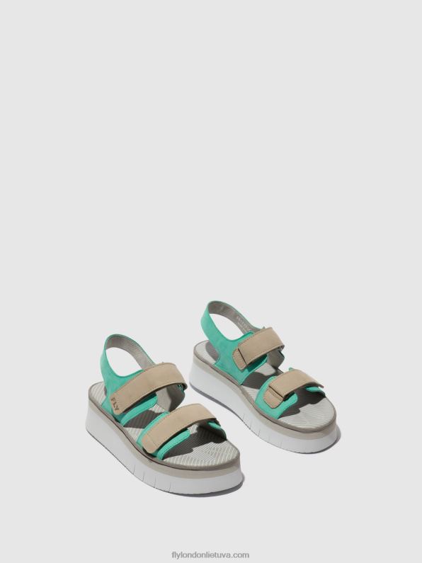 sandalai su nugara cori377 moterys Fly London 4H288578 mynt/debesis