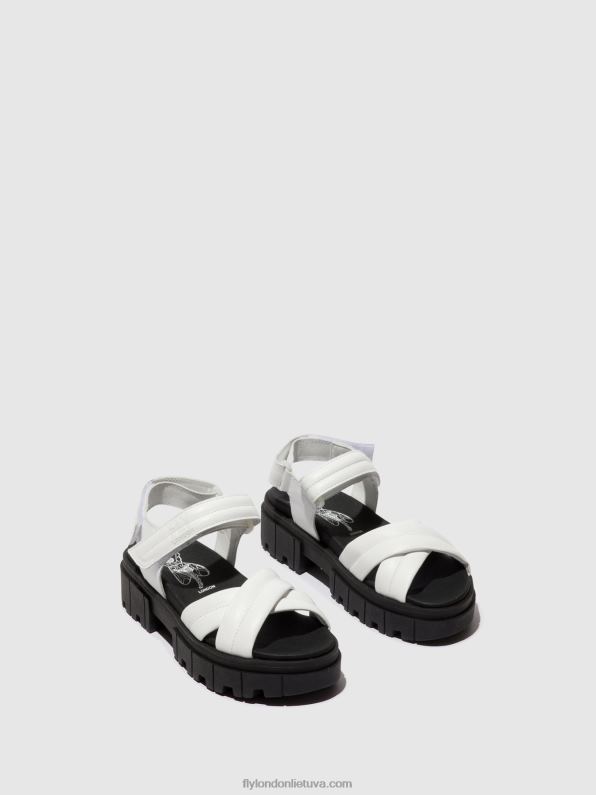 sandalai su nugara jada854 moterys Fly London 4H288547 baltas