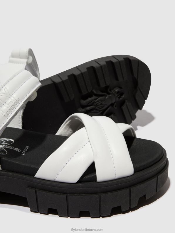 sandalai su nugara jada854 moterys Fly London 4H288547 baltas