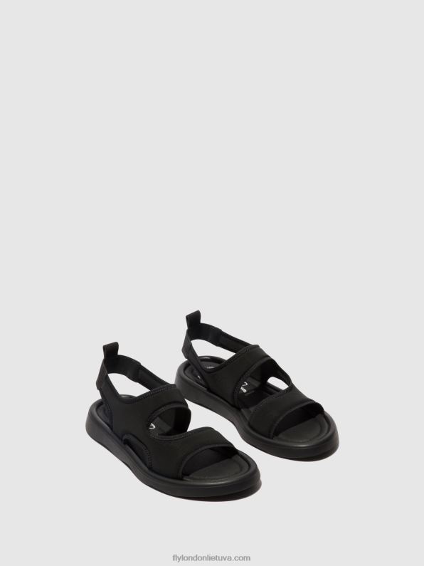 sandalai su nugara treq930 moterys Fly London 4H288450 juodas
