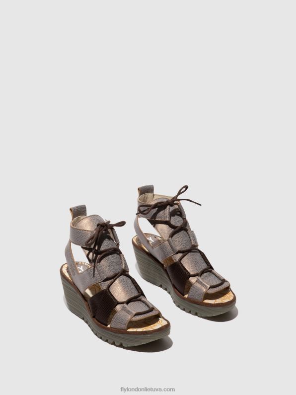 suvarstomi sandalai yaca413 moterys Fly London 4H288472 bronzos