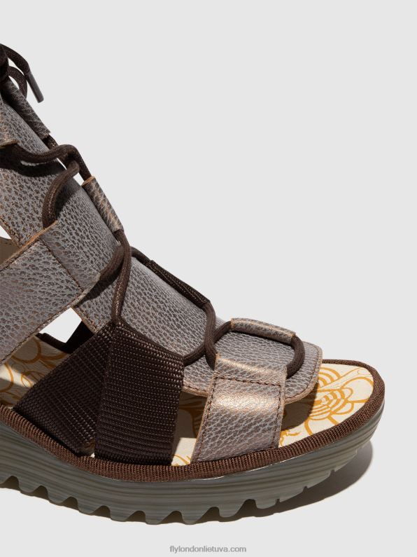 suvarstomi sandalai yaca413 moterys Fly London 4H288472 bronzos