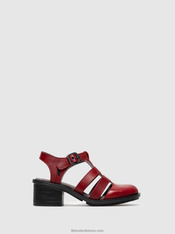 t formos sandalai cahy195 moterys Fly London 4H288412 raudona
