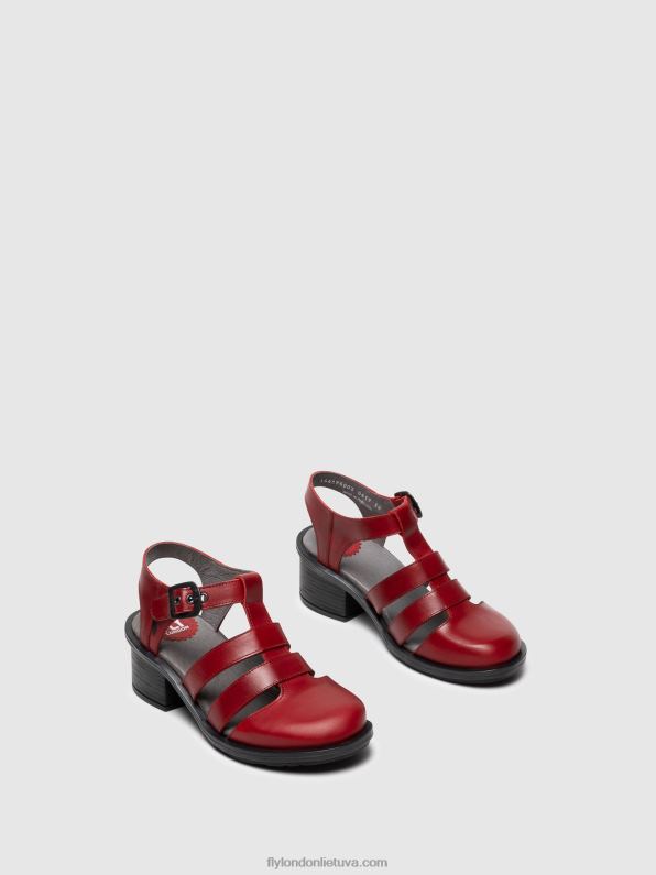 t formos sandalai cahy195 moterys Fly London 4H288412 raudona