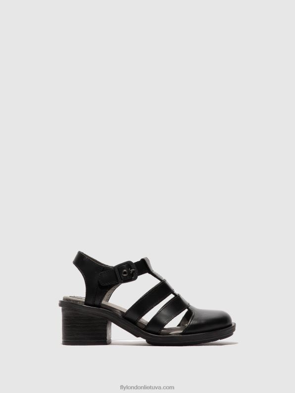 t formos sandalai cahy195 moterys Fly London 4H288420 juodas