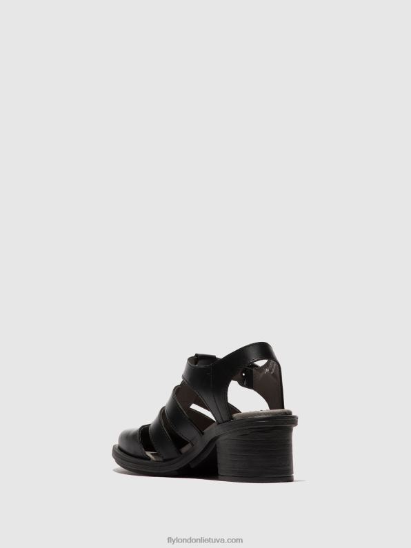 t formos sandalai cahy195 moterys Fly London 4H288420 juodas