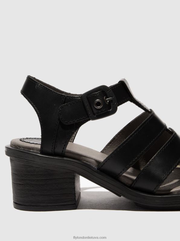 t formos sandalai cahy195 moterys Fly London 4H288420 juodas