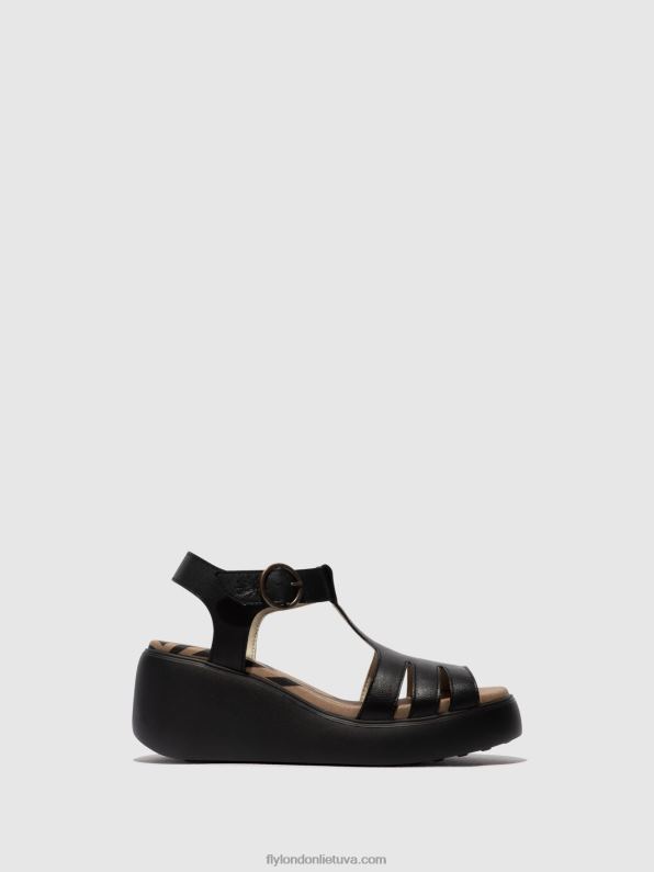 t formos sandalai duma955 moterys Fly London 4H288413 juodas