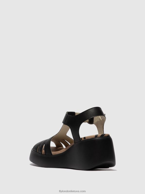 t formos sandalai duma955 moterys Fly London 4H288413 juodas