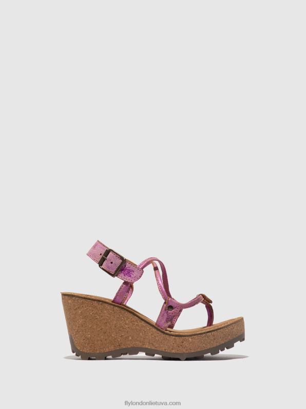 t formos sandalai gosh moterys Fly London 4H288518 rožinis