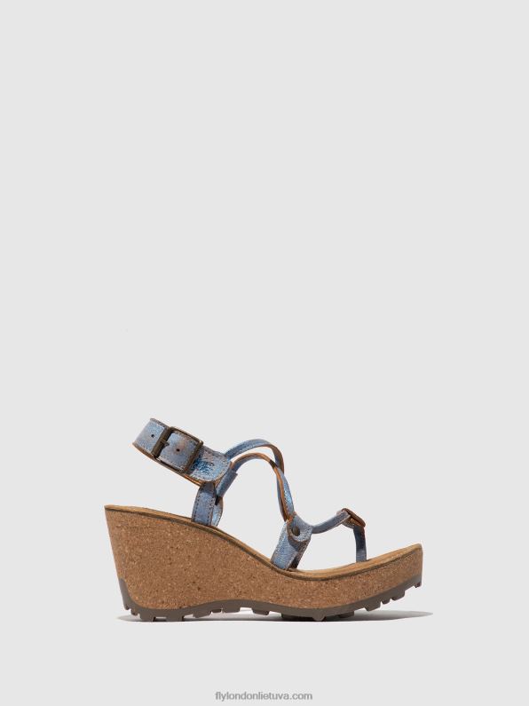 t formos sandalai gosh moterys Fly London 4H288520 mėlyna