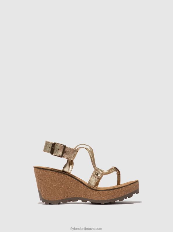 t formos sandalai gosh moterys Fly London 4H288521 auksas