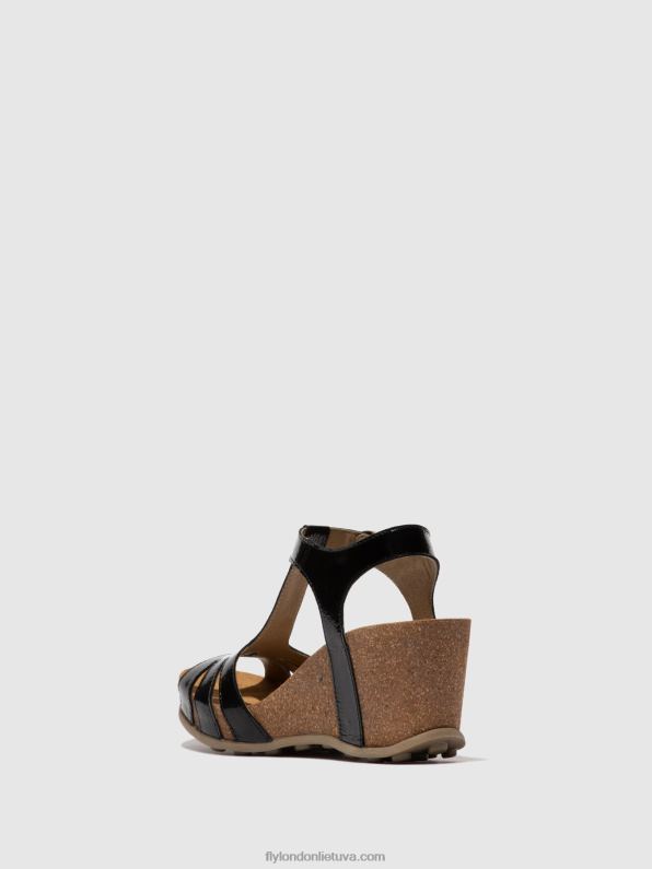 t formos sandalai gumy777 moterys Fly London 4H288610 liukso juoda