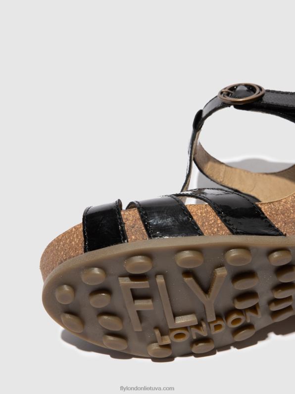 t formos sandalai gumy777 moterys Fly London 4H288610 liukso juoda