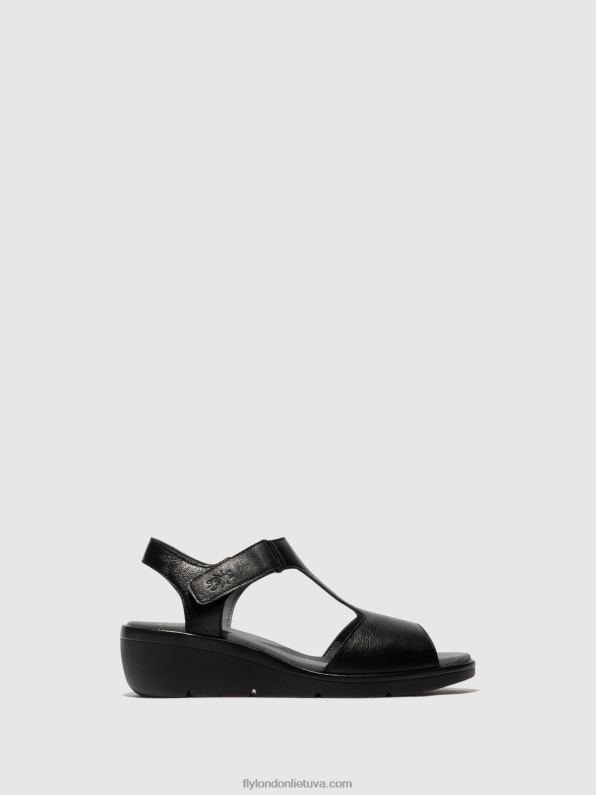 t formos sandalai nova932 moterys Fly London 4H288411 juodas